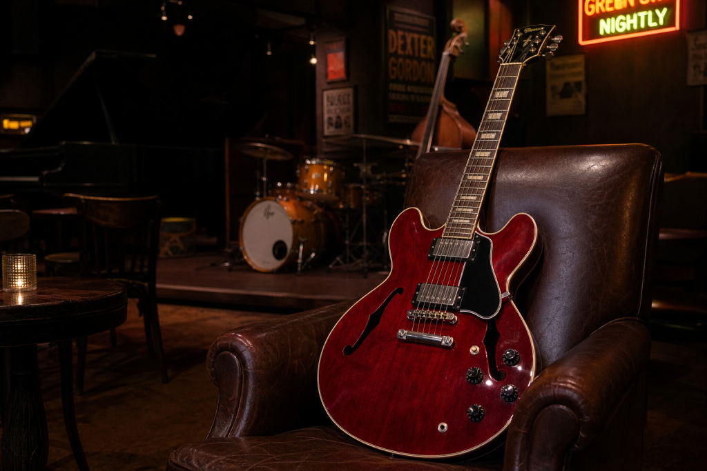 Semi-Hollow Body Electric Guitar